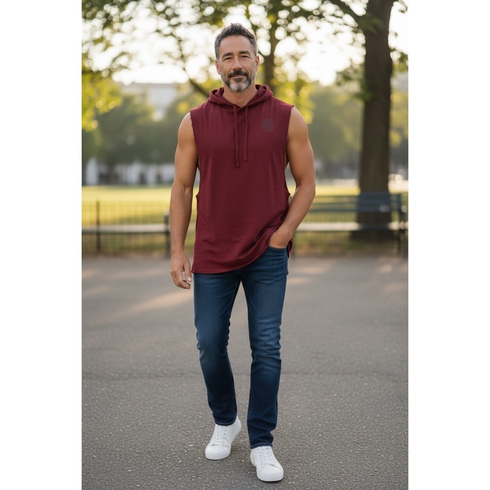 Gymshark Burgundy‎ legacy Drop Arm Hoodie S-Slim fit